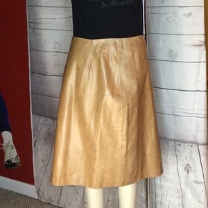 UNBRANDED REAL LEATHER A LINE SKIRT MADE IN ITALY